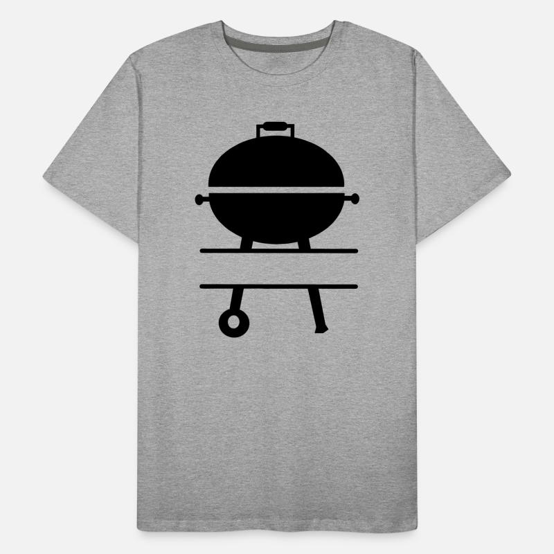 Grill BBQ Monogramm Männer Premium Bio T-Shirt