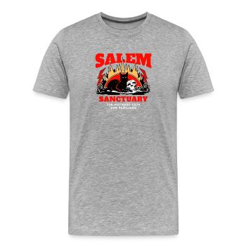Salem Sanctuary für Katzen und Vertraute - Männer Premium Bio T-Shirt - Grau meliert - Vorne - Damien (186cm)