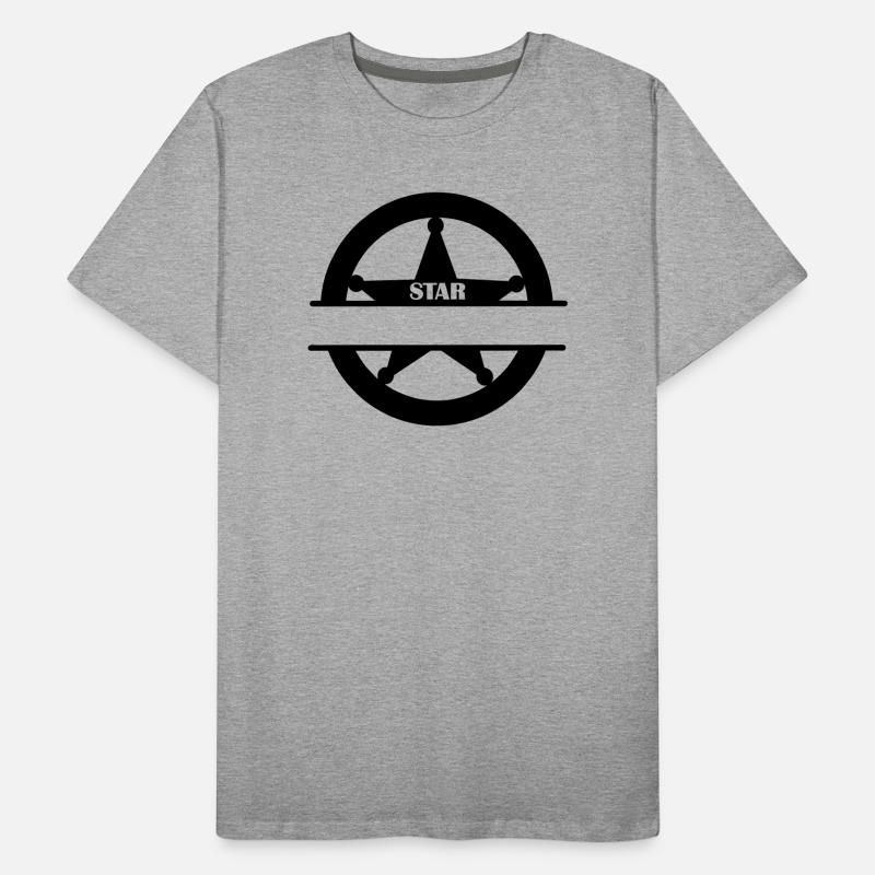 Étoile maréchal dans le monogramme du cercle T-shirt bio Premium Homme