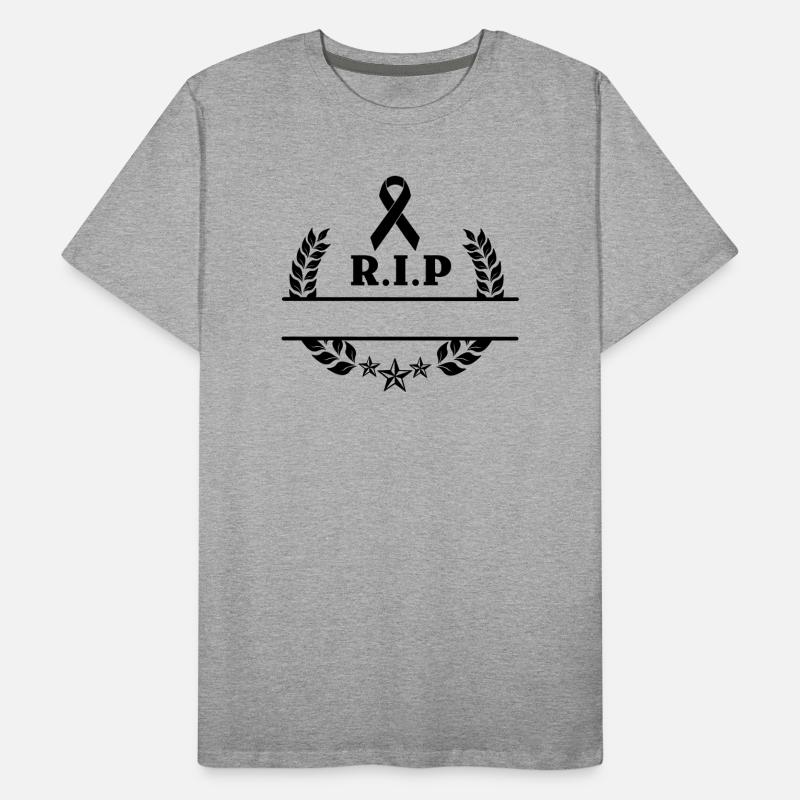 Rest in peace Logo laurel wreath Men's Premium Organic T-Shirt