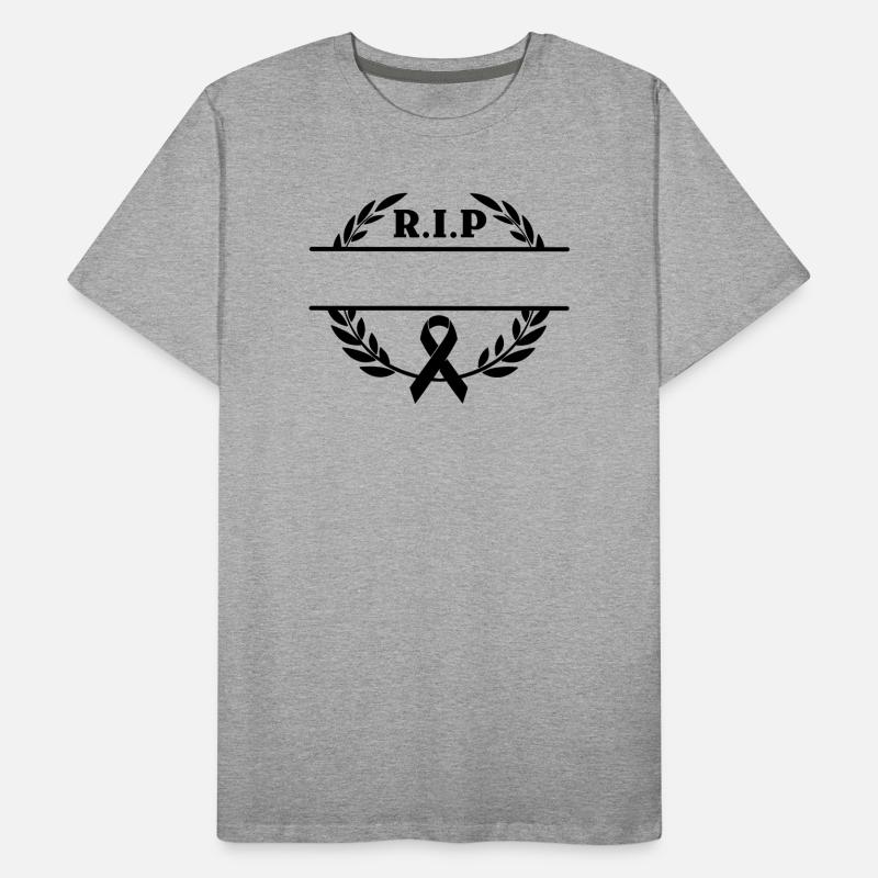 Lorbeerkranz R.I.P. Monogramm Männer Premium Bio T-Shirt