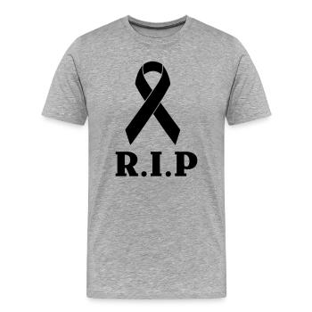 Rest in peace - Men's Premium Organic T-Shirt - heather grey - Front - Damien (186cm)