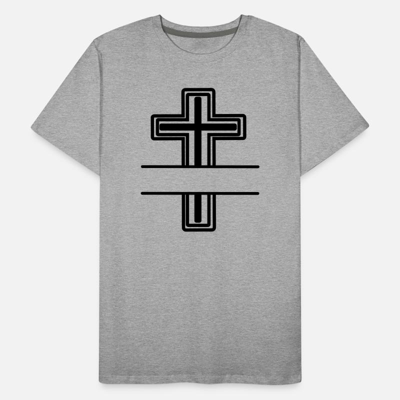 Croix monogramme T-shirt bio Premium Homme