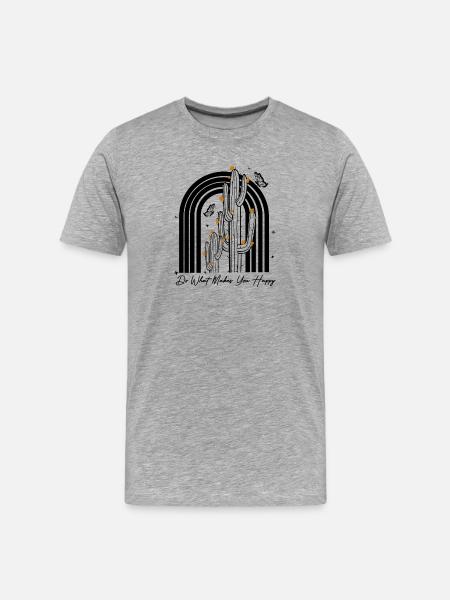 Orange Scatter Abstract - Men's Premium Organic T-Shirt - heather grey