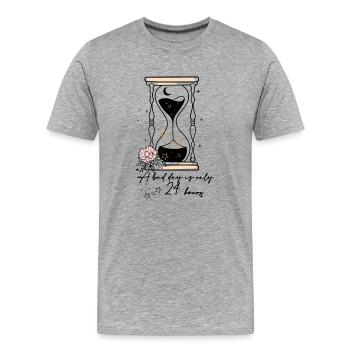 Celestial Bloom Gold Stars - Men's Premium Organic T-Shirt - heather grey - Front - Damien (186cm)