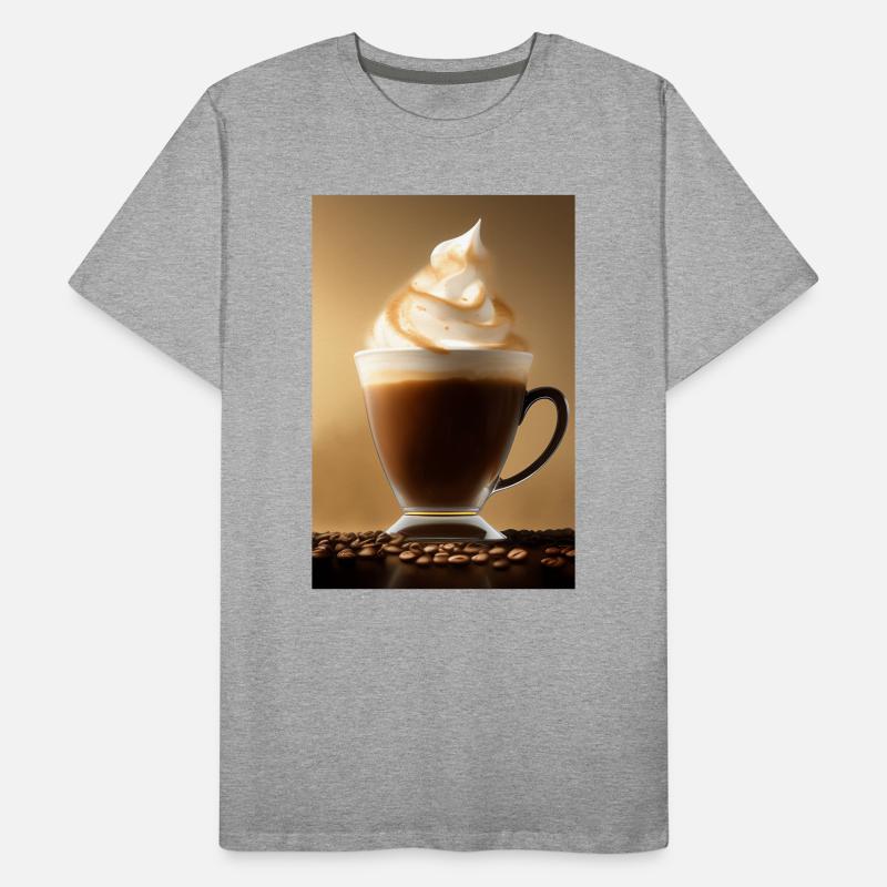 Café, grains de café T-shirt bio Premium Homme
