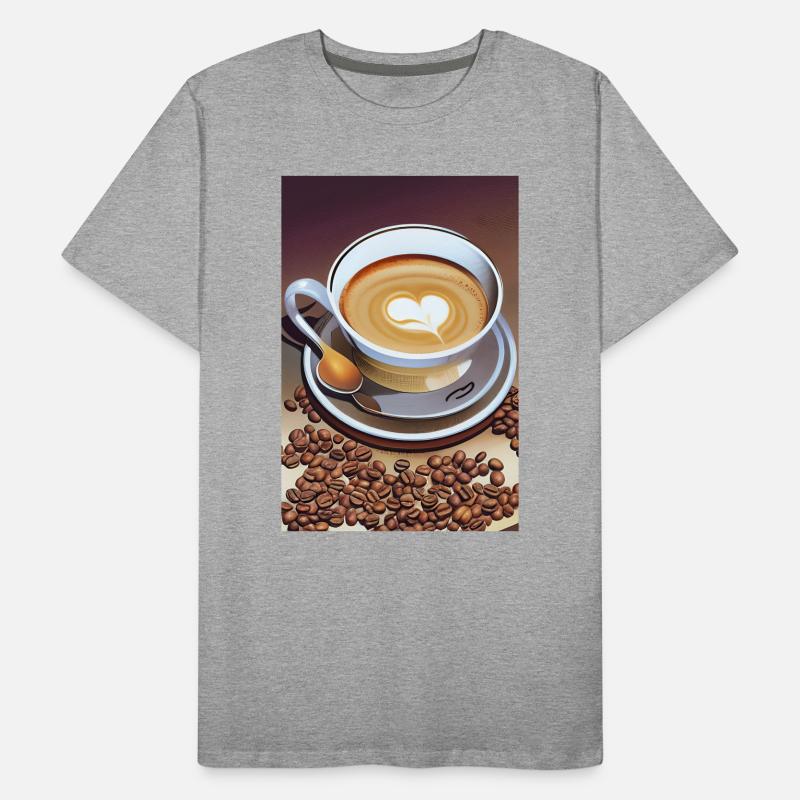 Kaffee, Kaffeebohnen Männer Premium Bio T-Shirt