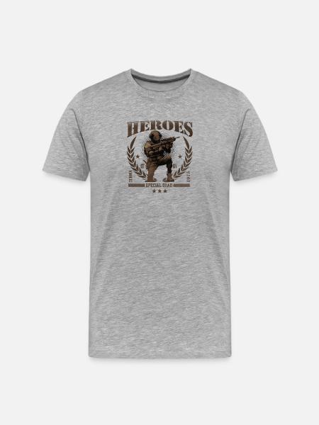 Military, Army, Soldier - Men's Premium Organic T-Shirt - heather grey