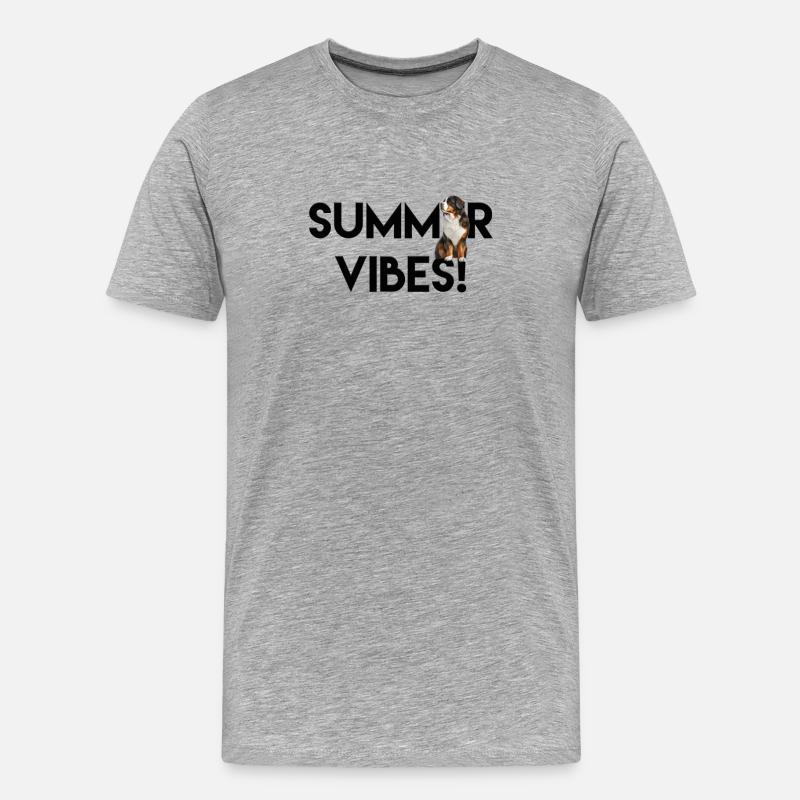Berner Sennenhund - Männer Premium Bio T-Shirt - Grau meliert