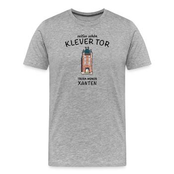 Xanten, Klever Tor,, Deutschland - Männer Premium Bio T-Shirt - Grau meliert - Vorne - Damien (186cm)