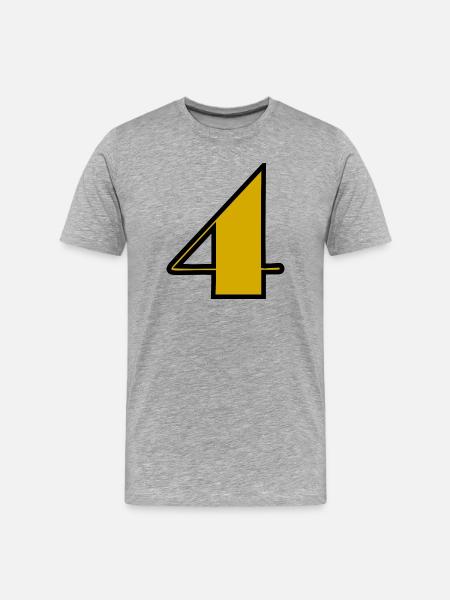 4.4 YEARS,4TH BIRTHDAY,4 YEARS,FOUR - Men's Premium Organic T-Shirt - heather grey