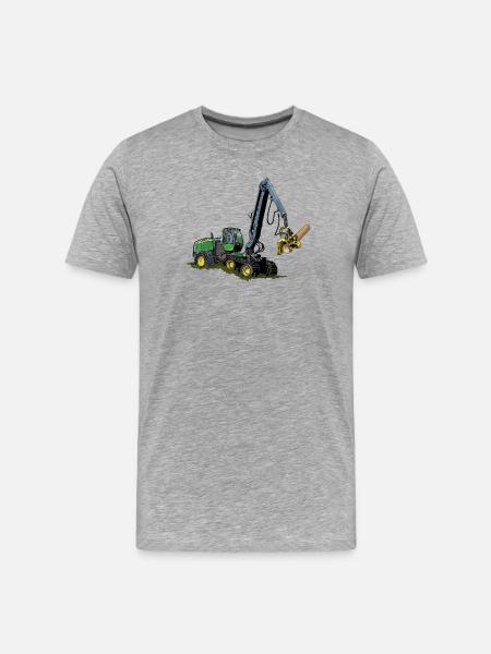 Moissonneuse-batteuse, Moissonneuse-batteuse - T-shirt bio Premium Homme - gris chiné