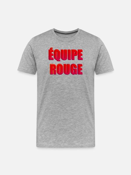 équipe rouge - T-shirt bio Premium Homme - gris chiné