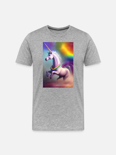 Unicorn - Men's Premium Organic T-Shirt - heather grey