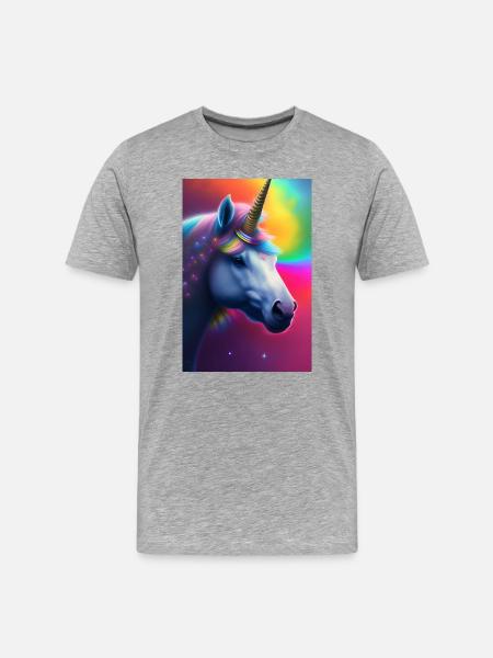 Unicorn - Men's Premium Organic T-Shirt - heather grey