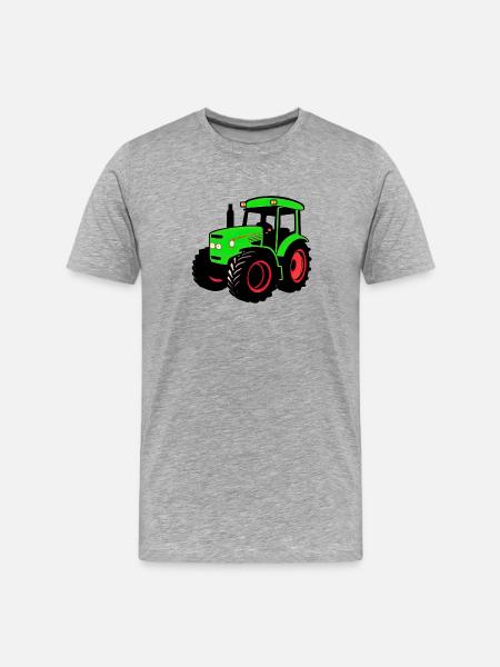 Traktor - Männer Premium Bio T-Shirt - Grau meliert