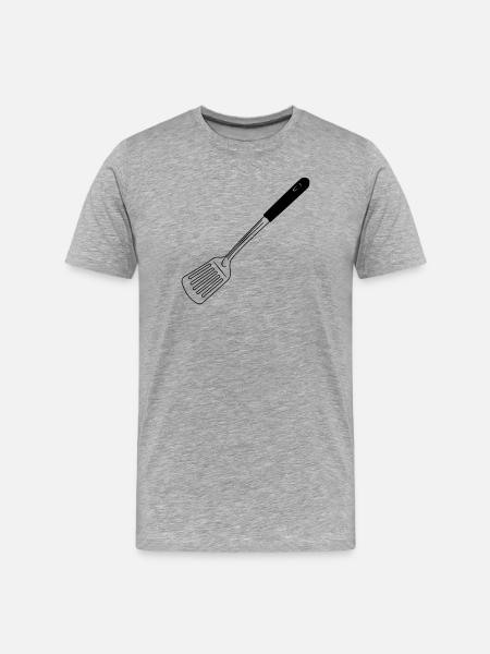 Kitchen utensils baking shovel - Men's Premium Organic T-Shirt - heather grey
