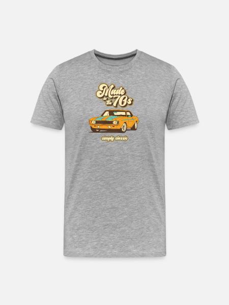 70s Design - Men's Premium Organic T-Shirt - heather grey