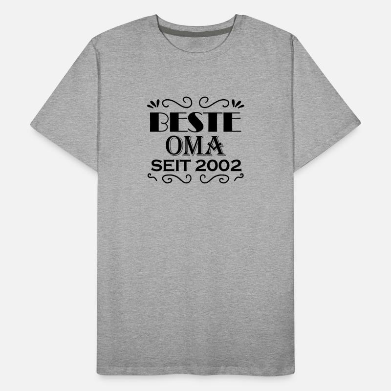 Beste Oma seit 2002 - Oma Geschenk Männer Premium Bio T-Shirt