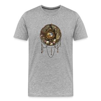 The Steampunk aesthetic - Men's Premium Organic T-Shirt - heather grey - Front - Damien (186cm)