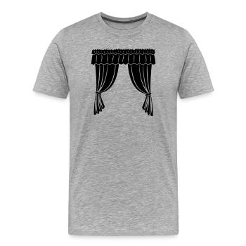 Vorhänge Theater oder Geschäft - Männer Premium Bio T-Shirt - Grau meliert - Vorne - Damien (186cm)