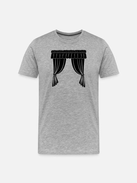 Vorhänge Theater oder Geschäft - Männer Premium Bio T-Shirt - Grau meliert