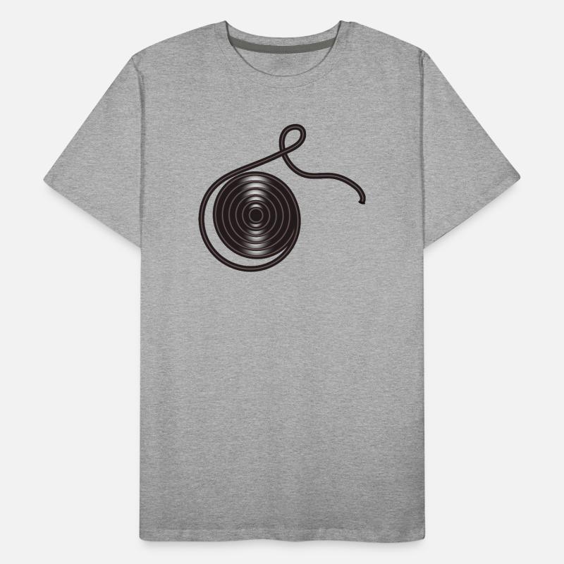 schwarze Lakritze als Schnecke gerollt. Männer Premium Bio T-Shirt
