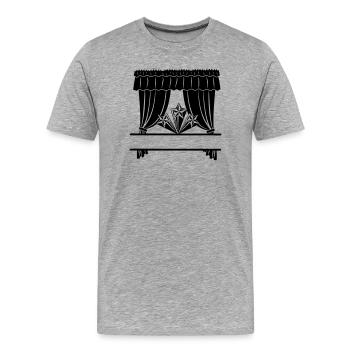 Curtains theater star with name bar - Men's Premium Organic T-Shirt - heather grey - Front - Damien (186cm)
