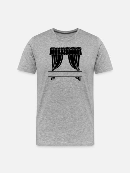 Gardinengeschäft oder Theater - Männer Premium Bio T-Shirt - Grau meliert