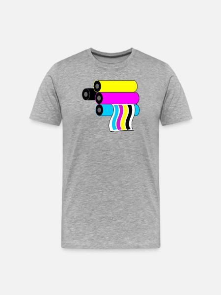 Printing logo 3 - Men's Premium Organic T-Shirt - heather grey