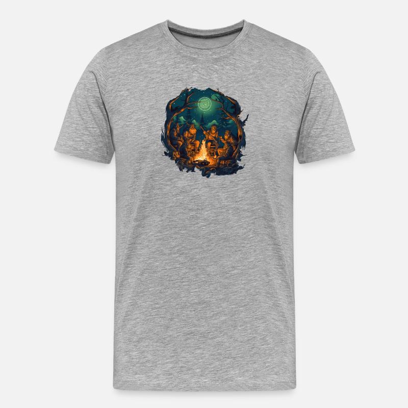 Viking Crew - Männer Premium Bio T-Shirt - Grau meliert