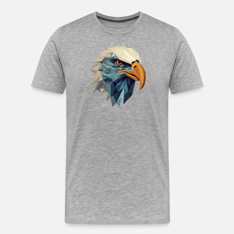 Stylized, geometric eagle - Men's Premium Organic T-Shirt - heather grey