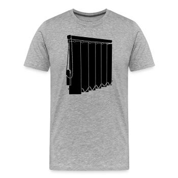 Lamellenfensterverkleidungen 3 - Männer Premium Bio T-Shirt - Grau meliert - Vorne - Damien (186cm)