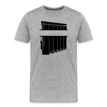 Slatted window coverings 4 - Men's Premium Organic T-Shirt - heather grey - Front - Damien (186cm)