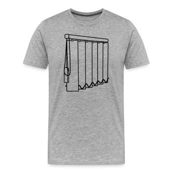 Lamellen-Fensterabdeckungen transparent - Männer Premium Bio T-Shirt - Grau meliert - Vorne - Damien (186cm)