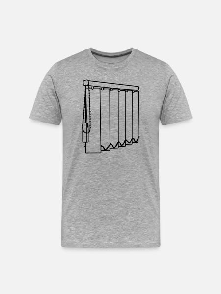 Slatted window coverings transparent - Men's Premium Organic T-Shirt - heather grey