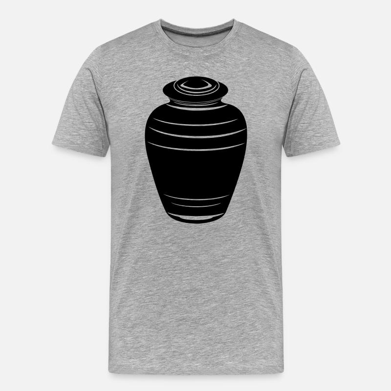 Urnenasche - Männer Premium Bio T-Shirt - Grau meliert