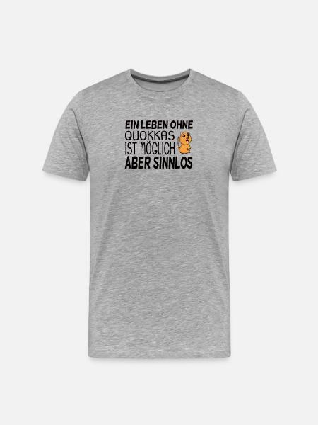 Quokka - Männer Premium Bio T-Shirt - Grau meliert
