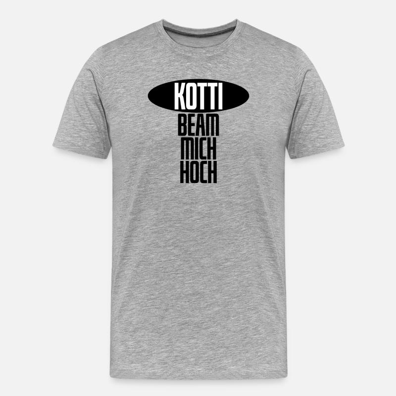 Kotti, beam mich hoch! - lustiger Spruch Berlin - Männer Premium Bio T-Shirt - Grau meliert