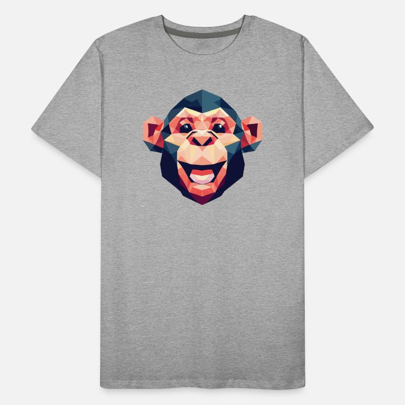 Polygon-Affe Männer Premium Bio T-Shirt