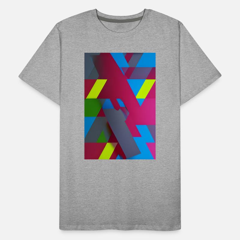 Composition du triangle géométrique néon T-shirt bio Premium Homme
