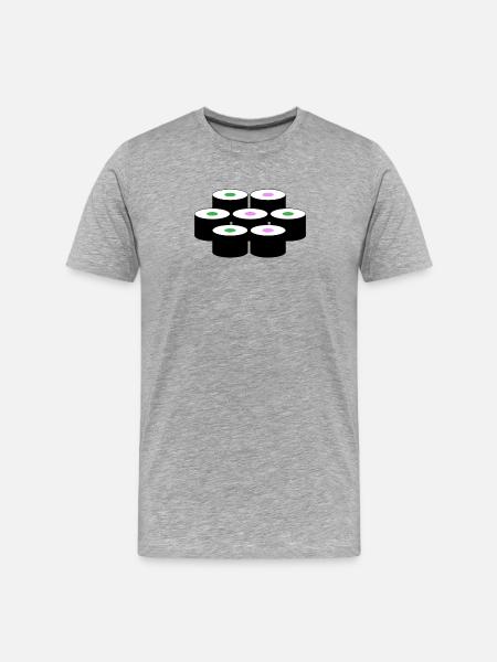 Sushi motif - Men's Premium Organic T-Shirt - heather grey