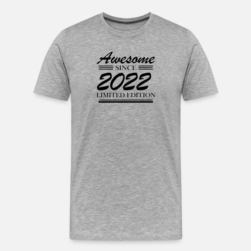2022 - Männer Premium Bio T-Shirt - Grau meliert