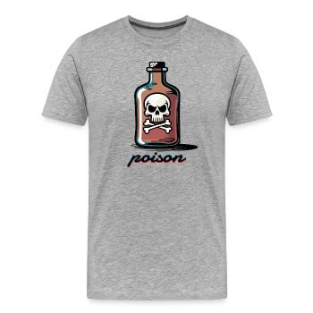 Gift - Männer Premium Bio T-Shirt - Grau meliert - Vorne - Damien (186cm)