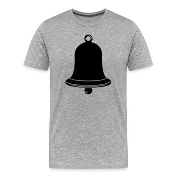Cloches de l’église Logo de l’église - T-shirt bio Premium Homme - gris chiné - Devant - Damien (186cm)