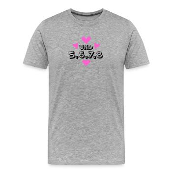 Tanzen Tanz Tanzkurs Rhythmus - Männer Premium Bio T-Shirt - Grau meliert - Vorne - Damien (186cm)
