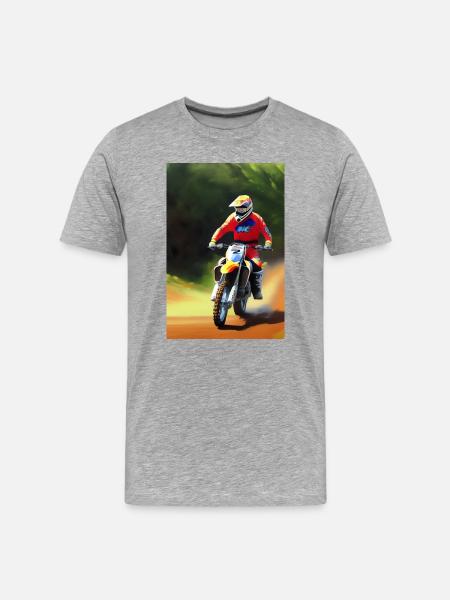 Motocross Riding - Men's Premium Organic T-Shirt - heather grey