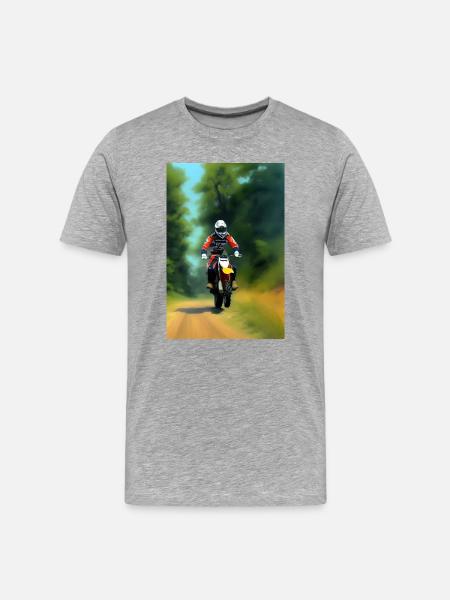 Motocross Riding - Men's Premium Organic T-Shirt - heather grey