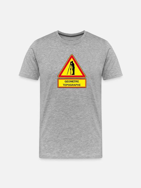 Géomètre topographe - T-shirt bio Premium Homme - gris chiné
