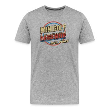 Minigolf Legend - Men's Premium Organic T-Shirt - heather grey - Front - Damien (186cm)